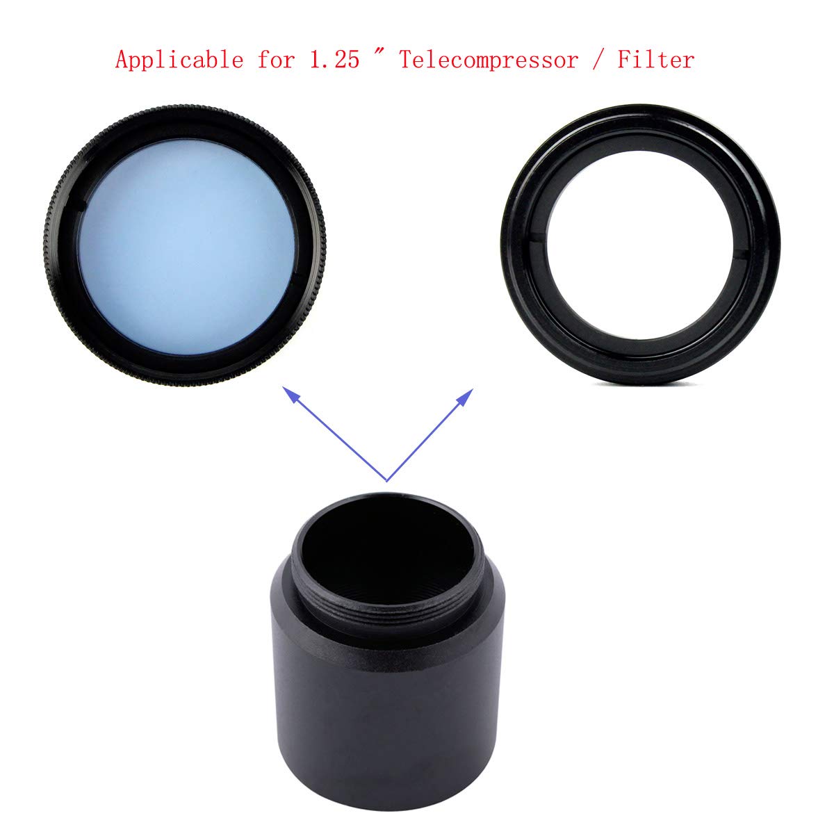 Svbony C Mount To 1.25 Inches Video Camera Barrel Adapter Telescope Astrophotography Connect Standard 1.25 Inches Filter Threads