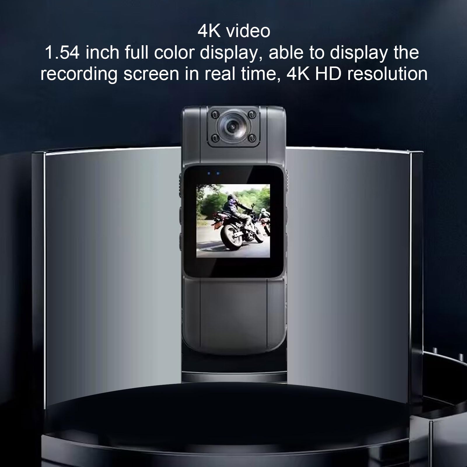 Goshyda Body Camera, 1080P Police Body Cam With 180 Degree Rotatable Lens And 1.54In Display, Night Vision Body Worn Camera For