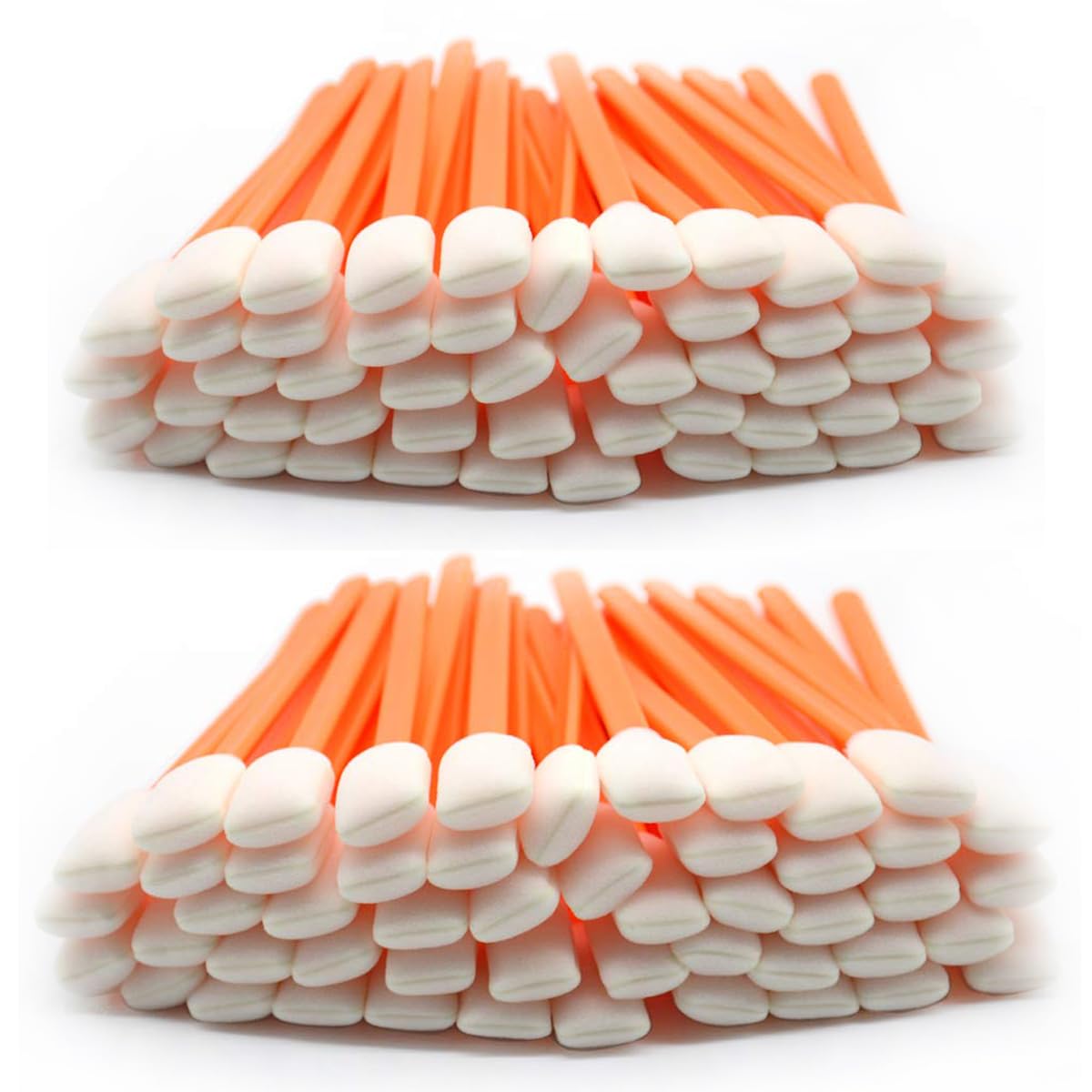 Wellgler'S Foam Cleaning Swab,For Electronics, Camera, Optical Lens Cleaning And Clean Inkjet Printer (200Pcs Orange)