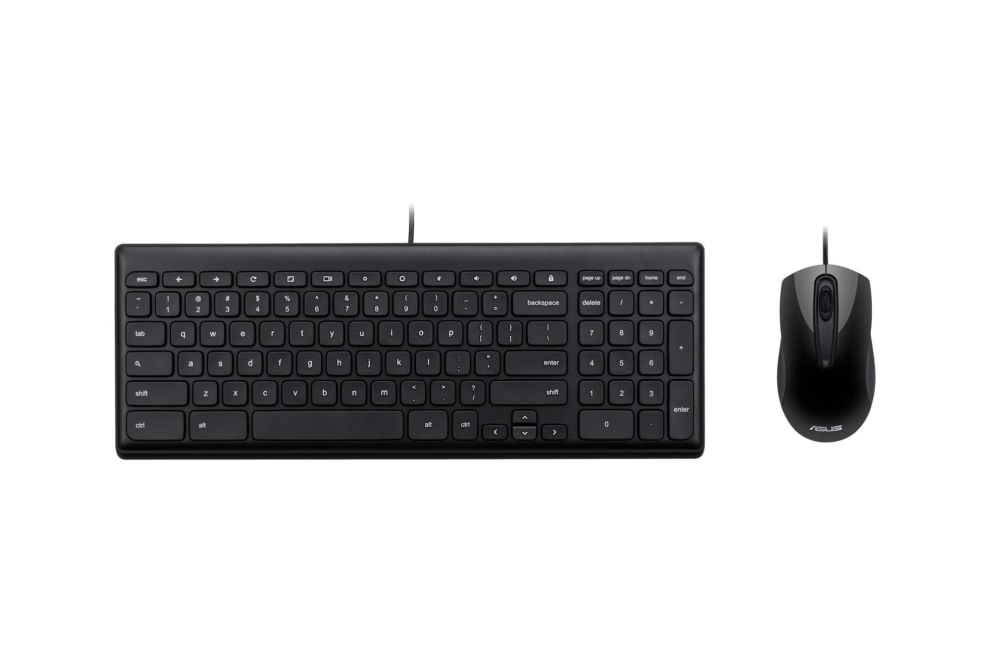 ASUS Chrome OS USB Keyboard and Optical Mouse Combo, Black