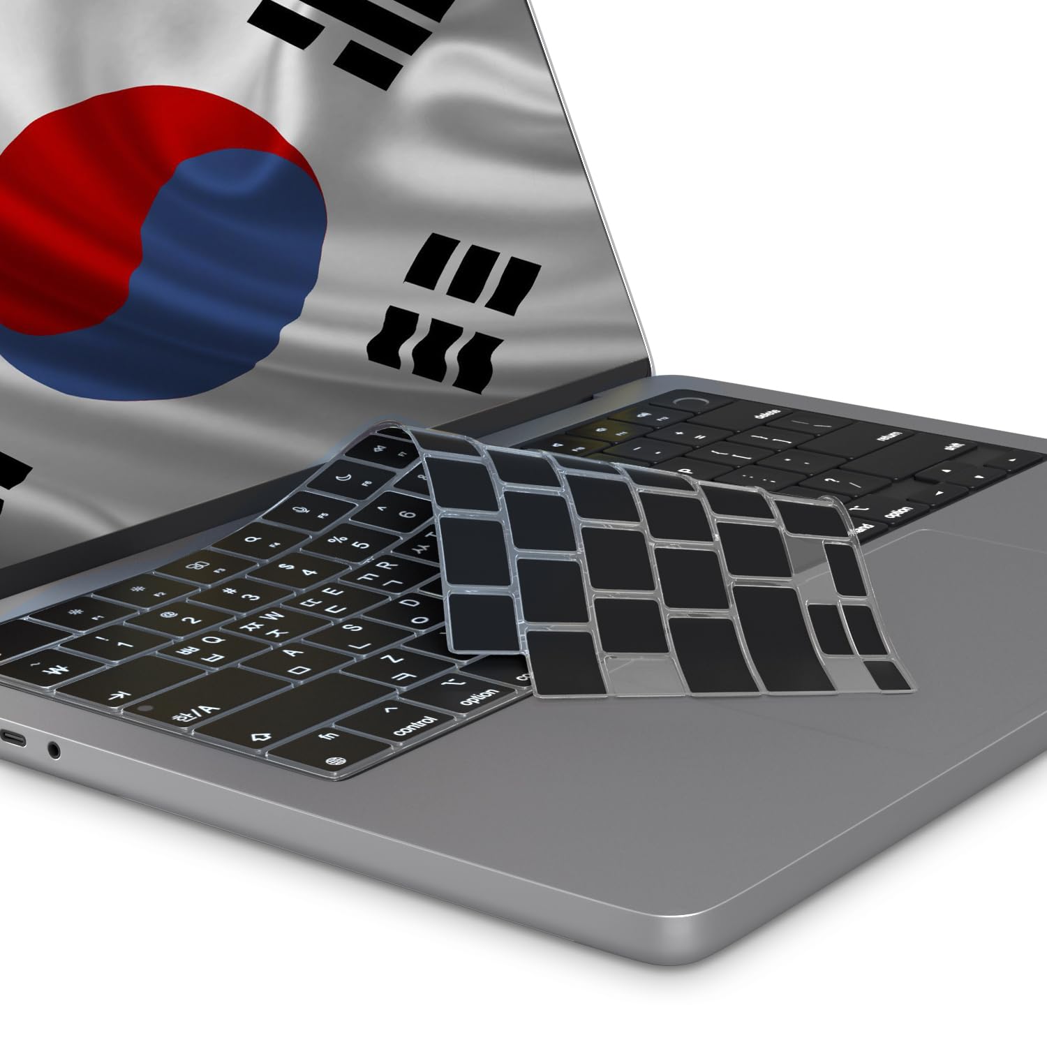 Kuzy Korean Macbook Pro Keyboard Cover 2024 2023 2022 14 Inch 16 Inch M3 M1 M2 Macbook Air Keyboard Cover 15 Inch 13.6 Inch Sili