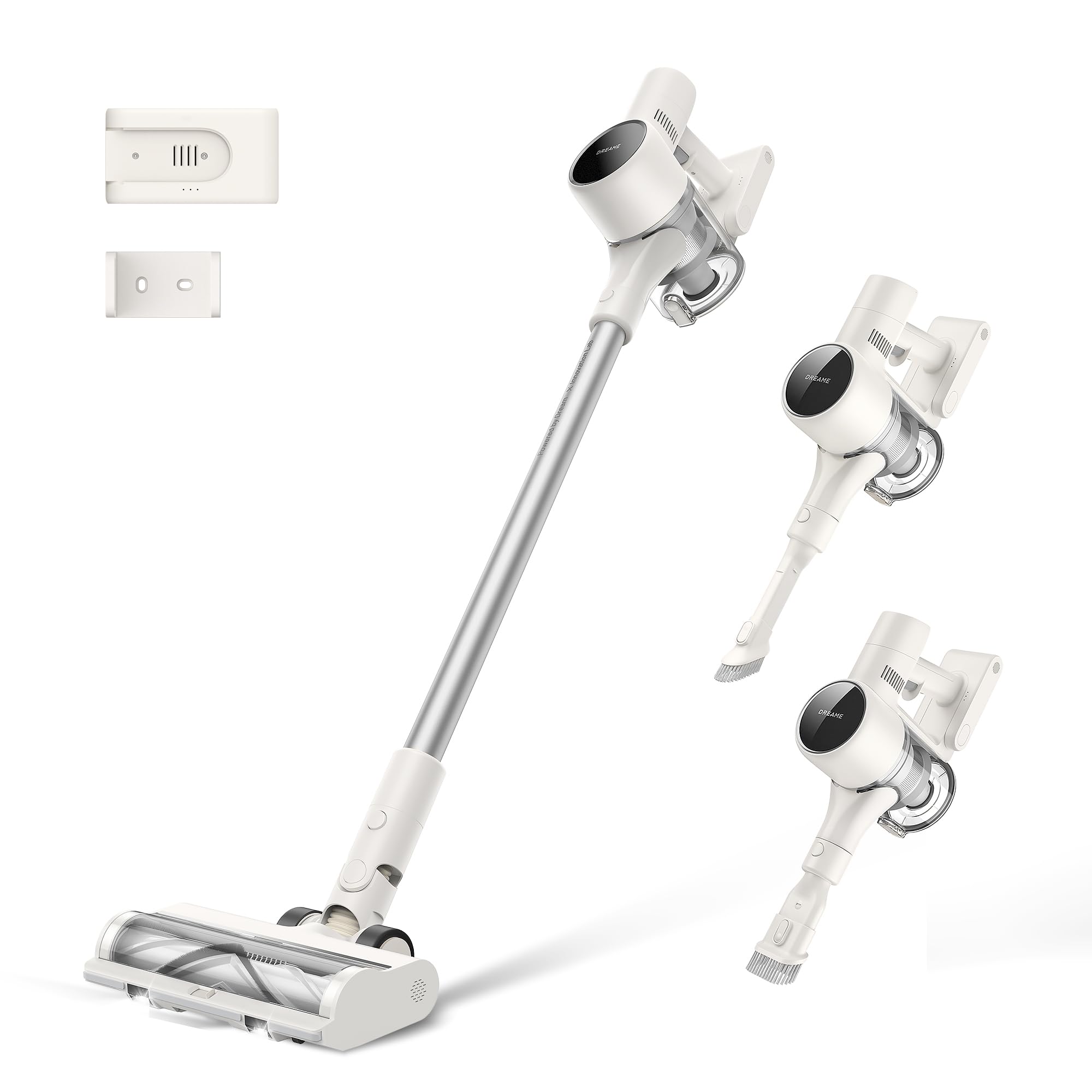 DREAME Cordless Vacuum Cleaner R10 Pure, 120AW Powerful Suction, Stick Vacuum Cleaner for Home, Anti-Tangle, LED Headlights, Up