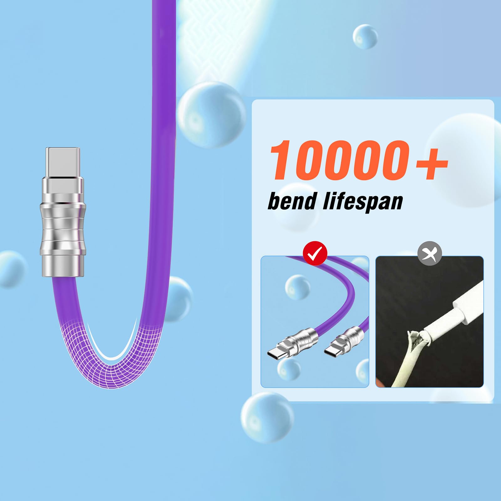 Iyuanepro USB C to USB C Silicone Cable - Thumbnail 3