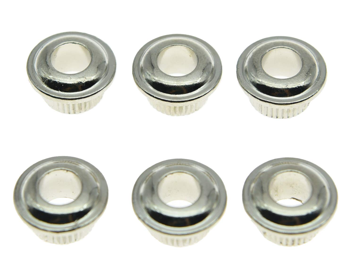Kaish Metal Nickel 10Mm Vintage Guitar Tuning Keys Conversion Bushings Adapter Ferrules