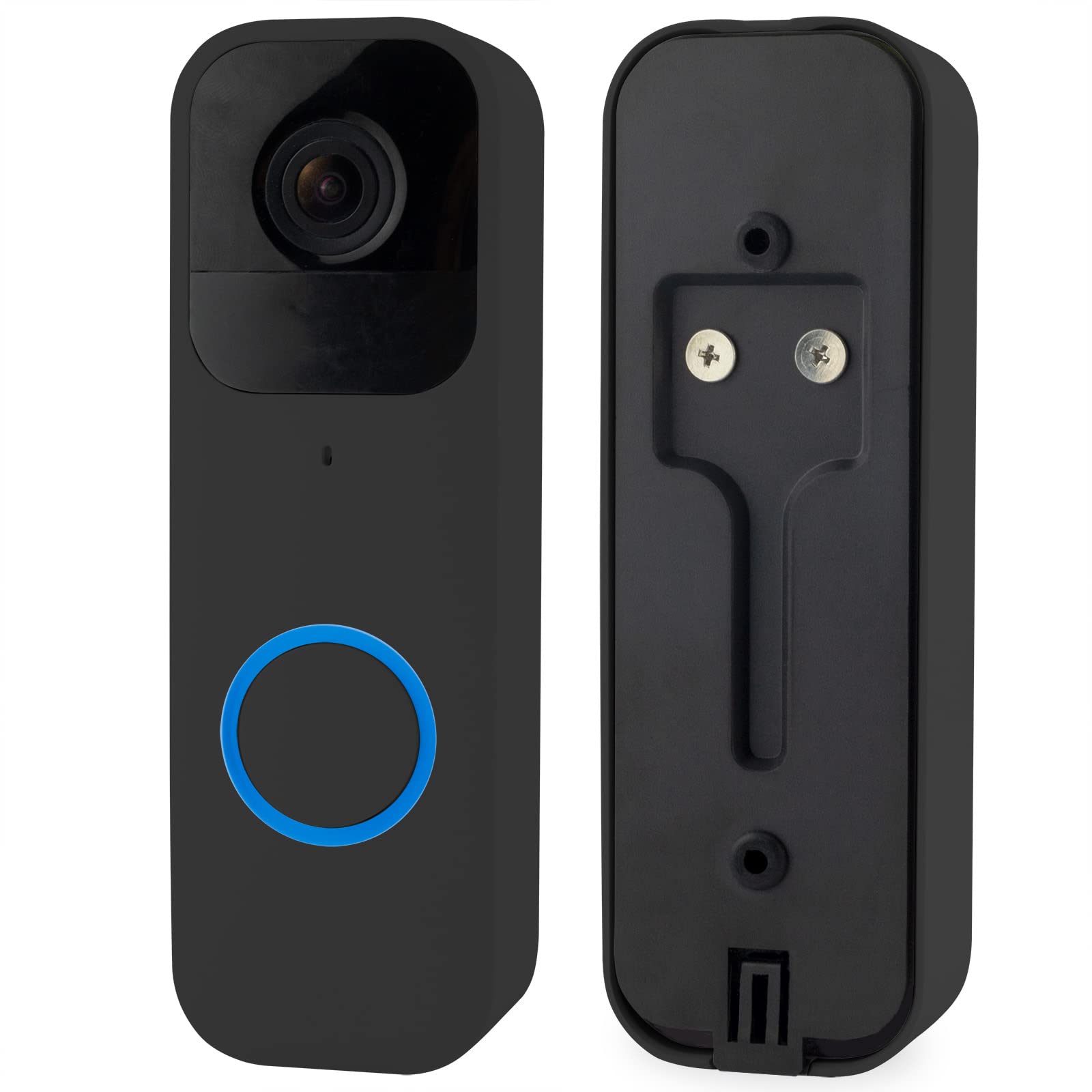 Lefxmophy Black Backplate For Blink Video Doorbell Back Plate Replacement Part With Hooks Accessory