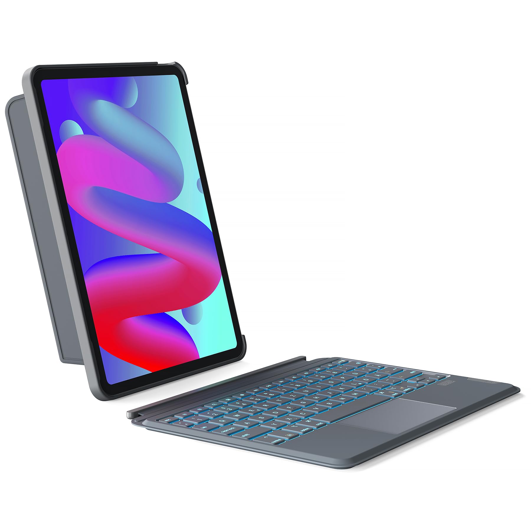Inateck Keyboard Case for iPad Air 11 Inch M3/M2 (2025/2024), Air 5/4 10.9 inch, iPad Pro 11 Inch 4/3/2/1, QWERTZ, Portrait / La