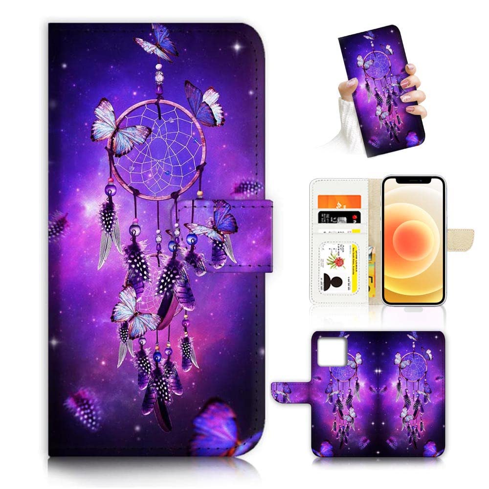 Ajourtek For Iphone 11, Art Designed Flip Wallet Style Cover Case Fancy Flower Full Body Protection Ad003 (#24884 Dream Catcher)