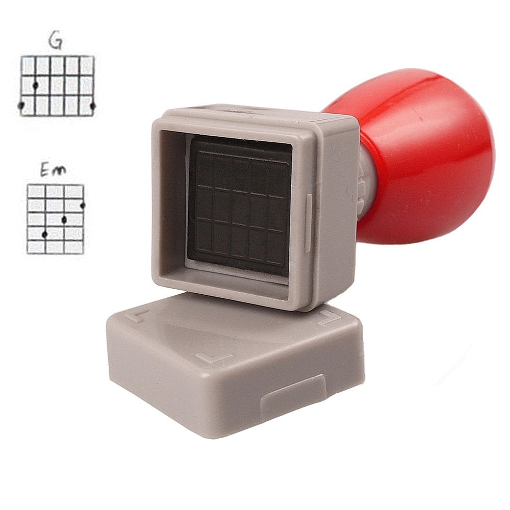 Mr.Power Guitar Chord Stamp Black Ink(3 Frets)/Ukulele(5 Fret) Diy Mini Rubber Stamp(Black Ink)