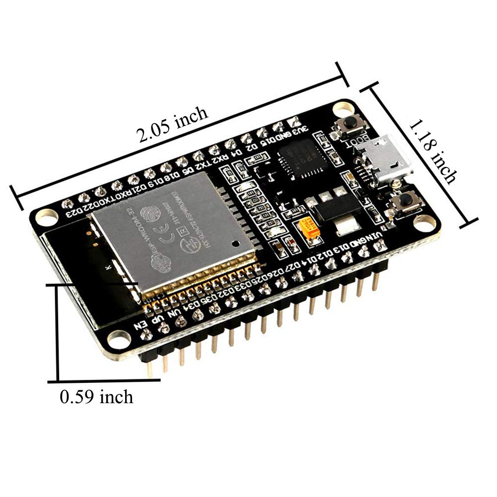 5Pcs Esp Wroom 32 Esp32 Esp 32S Development Board 2.4Ghz Dual Mode Wifi + Bluetooth Dual Cores Microcontroller Processor Integra