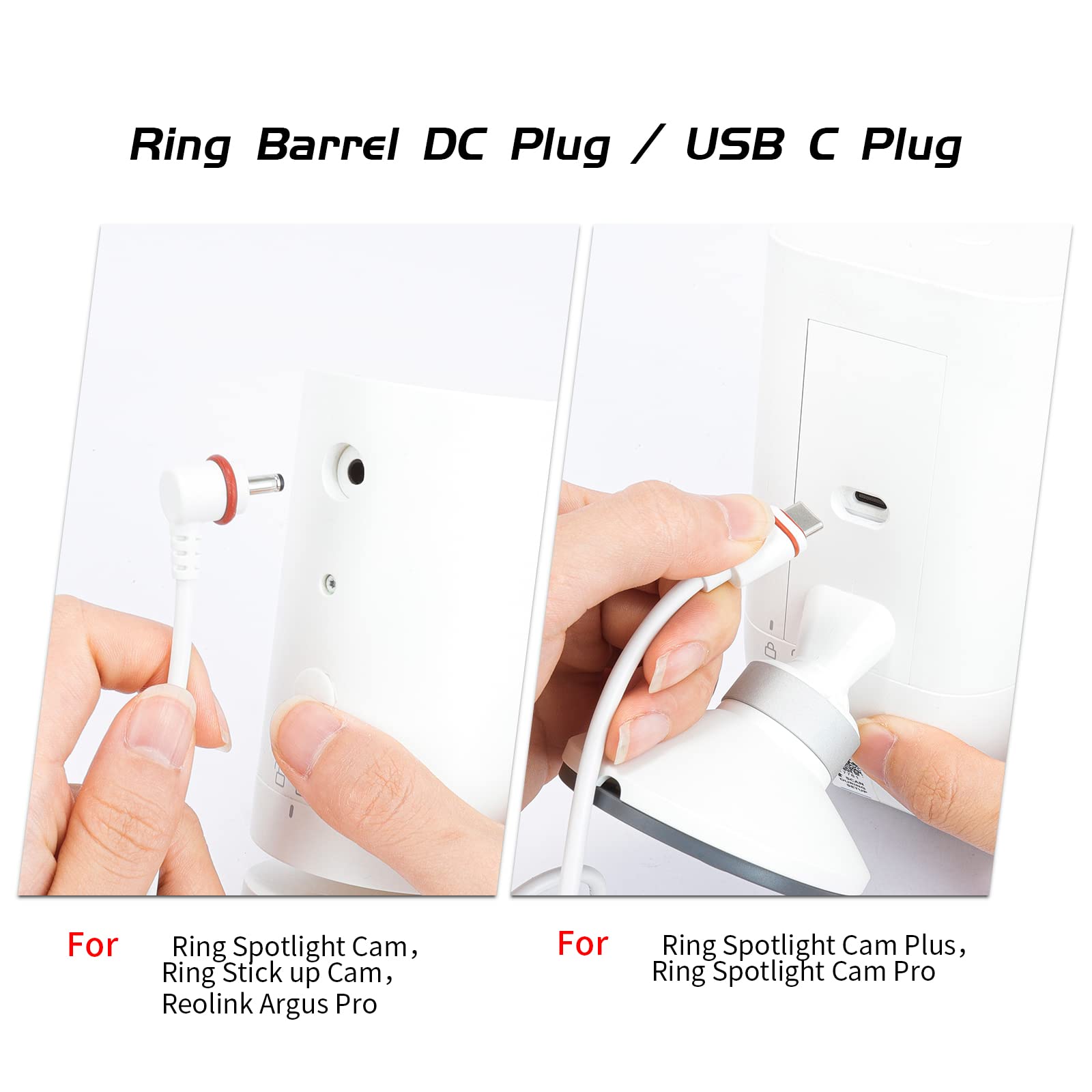 Ring Camera Power Cord, Charger Compatible With Ring Stick Up Cam 2Nd/3Rd Gen Battery/Plug In, Ring Spotlight Cam Battery, 16Ft