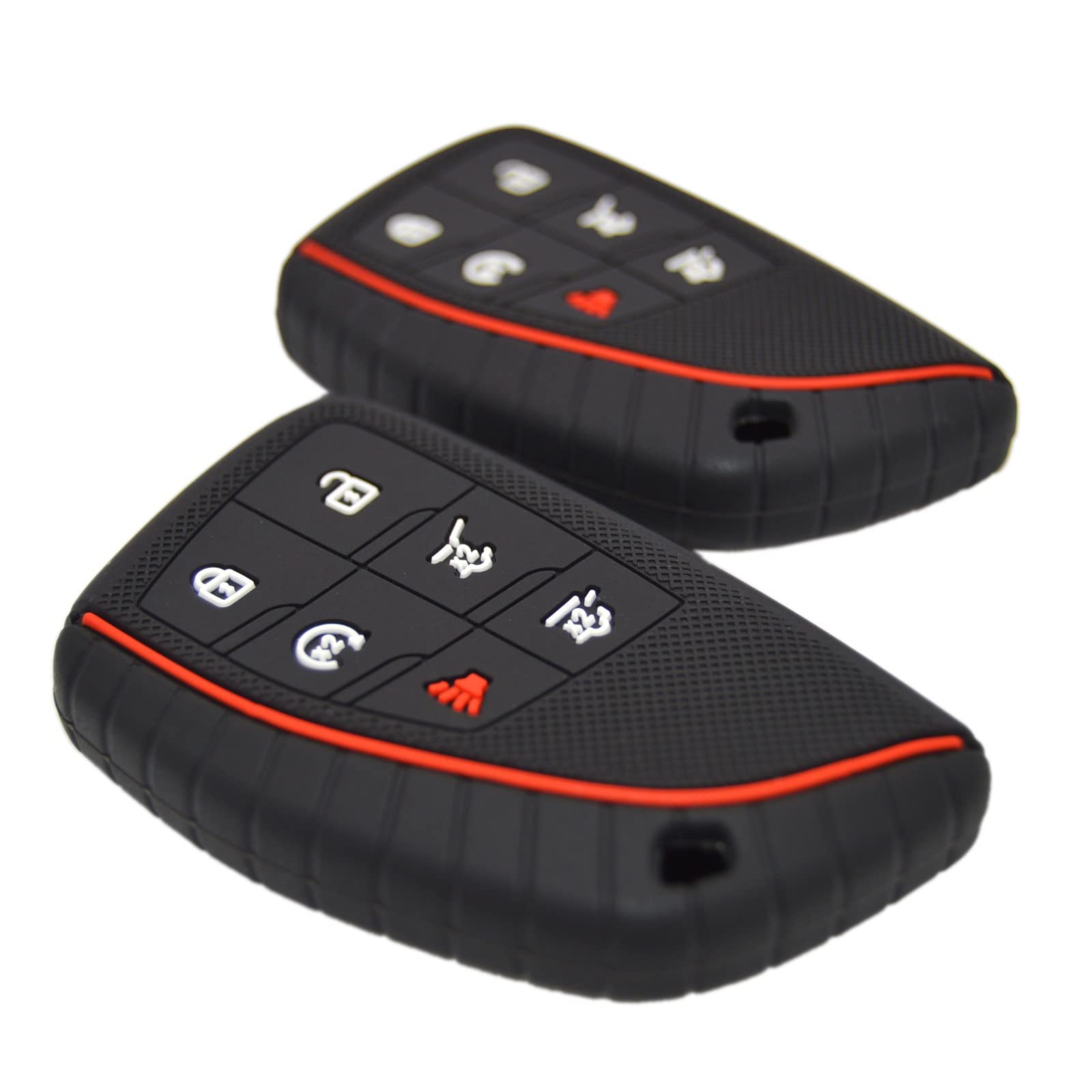 Silicone 6 Buttons Key Fob Cover For 2021 2022 2023 Chevrolet Suburban Tahoe Gmc Sierra Yukon 13541565 13537962 13541567 1353796