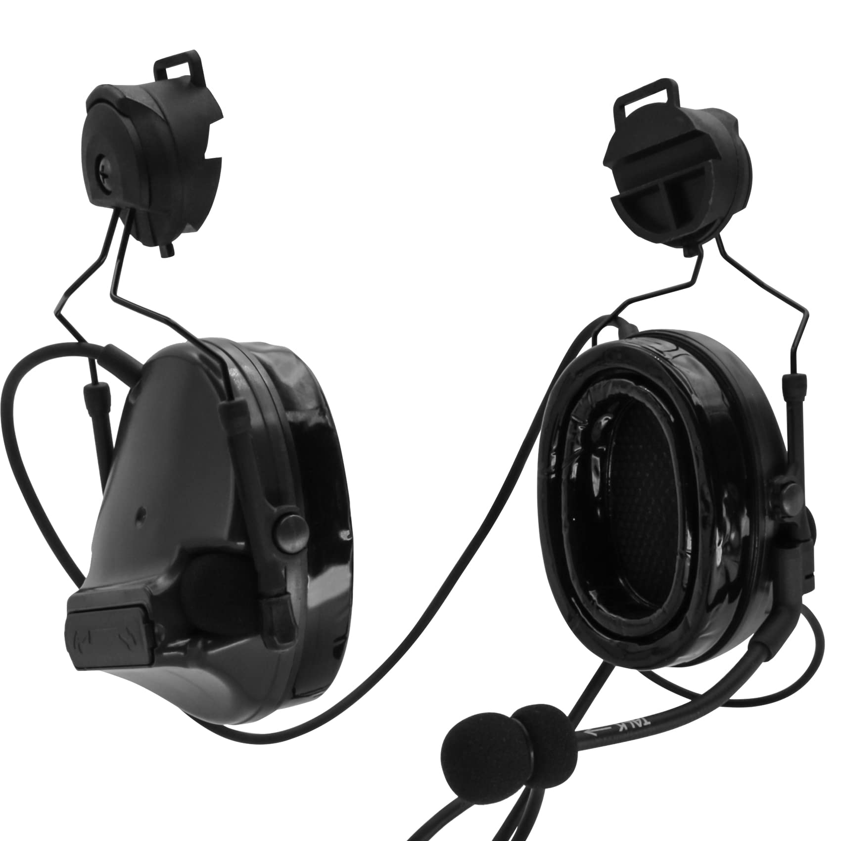 Hearfalcom Tactical Comta Iii Headset Helmet Arc Rail Adapter Bracket Version With U94 Ptt Adapter Compatible With Baofeng Uv 5R