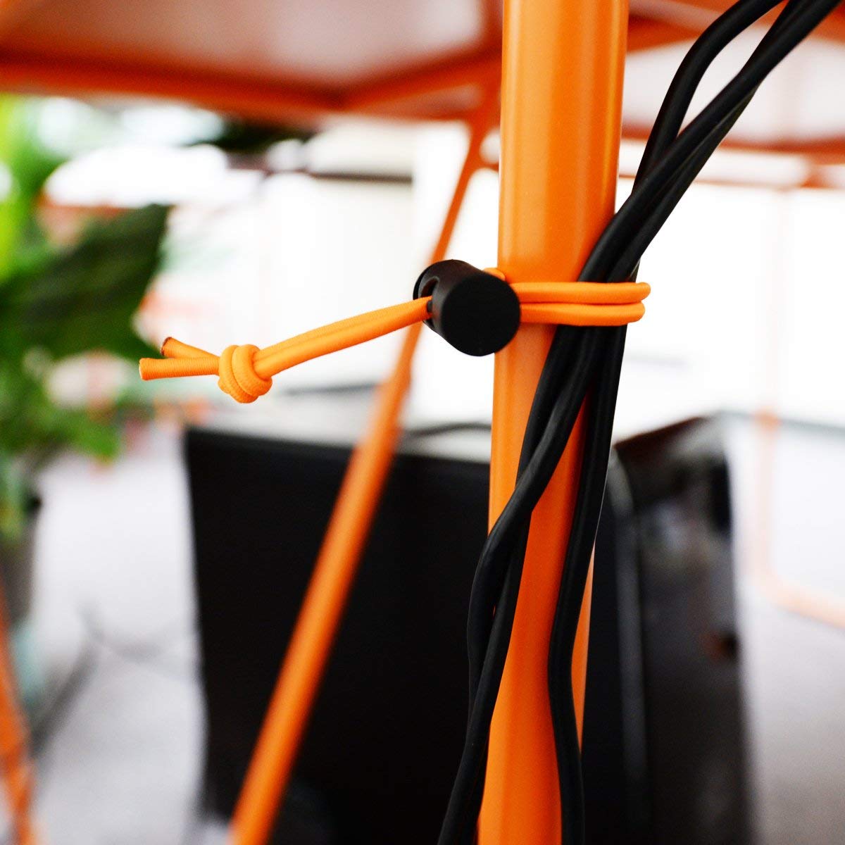 Foto&Tech Multipurpose Extra Thick Elastic Cable Tie And Organizer, Adjustable Cable Strap Toggle Tie, Reusable Tangle Tamer, Ca