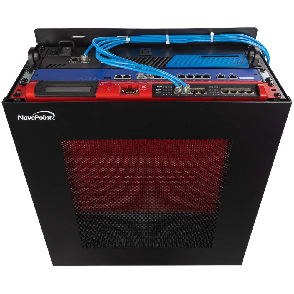 Navepoint 2U Vertical Wall Mountable Server Rack, Black