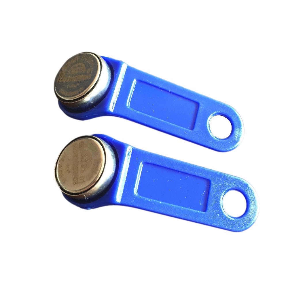 Yarongtech 10Pcs/Lot Ds1990A F5 Blue Handle Read Only Ibutton I Button Non Magnetic Tm Card Electronic Key Ib Tags