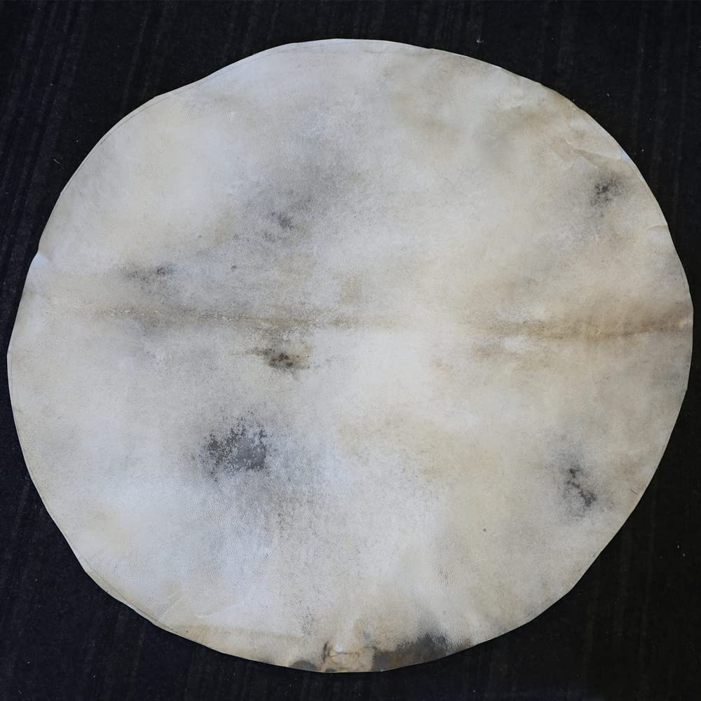 Zaza Percussion   Goatskin For Darbuka Doumbek Drum, Goat Skin For Djembe Natural Flat Round Goat Skin Head 16''