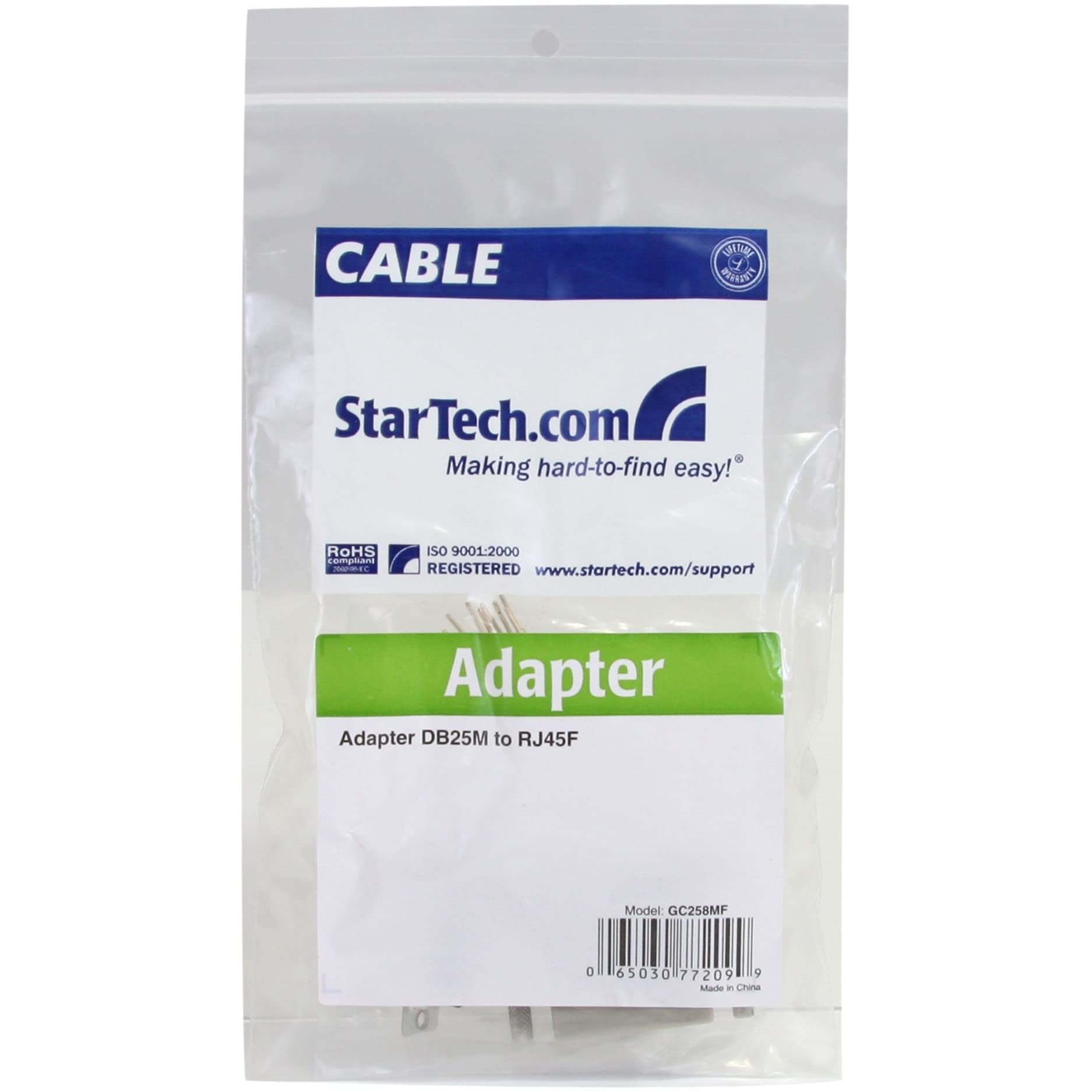 Startech.Com Db25 To Rj45 Modular Adapter   M/F   Serial Adapter   Db 25 (M) To Rj 45 (F) (Gc258Mf)