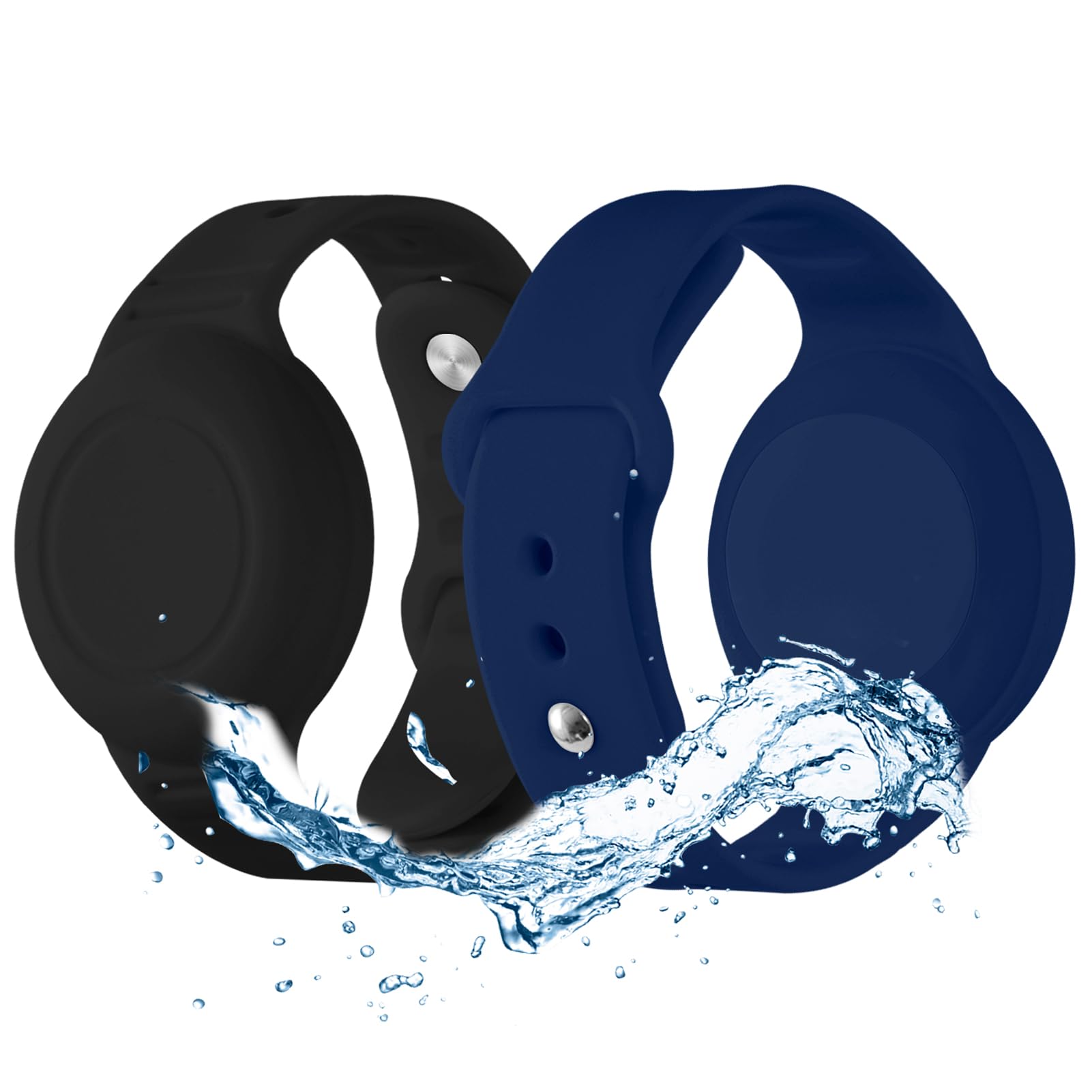 Waterproof Airtag Bracelet For Kids(2 Pack)   Soft Silicone Air Tag Wristband Kids, Lightweight Airtag Watch Band Gps Tracker Ho