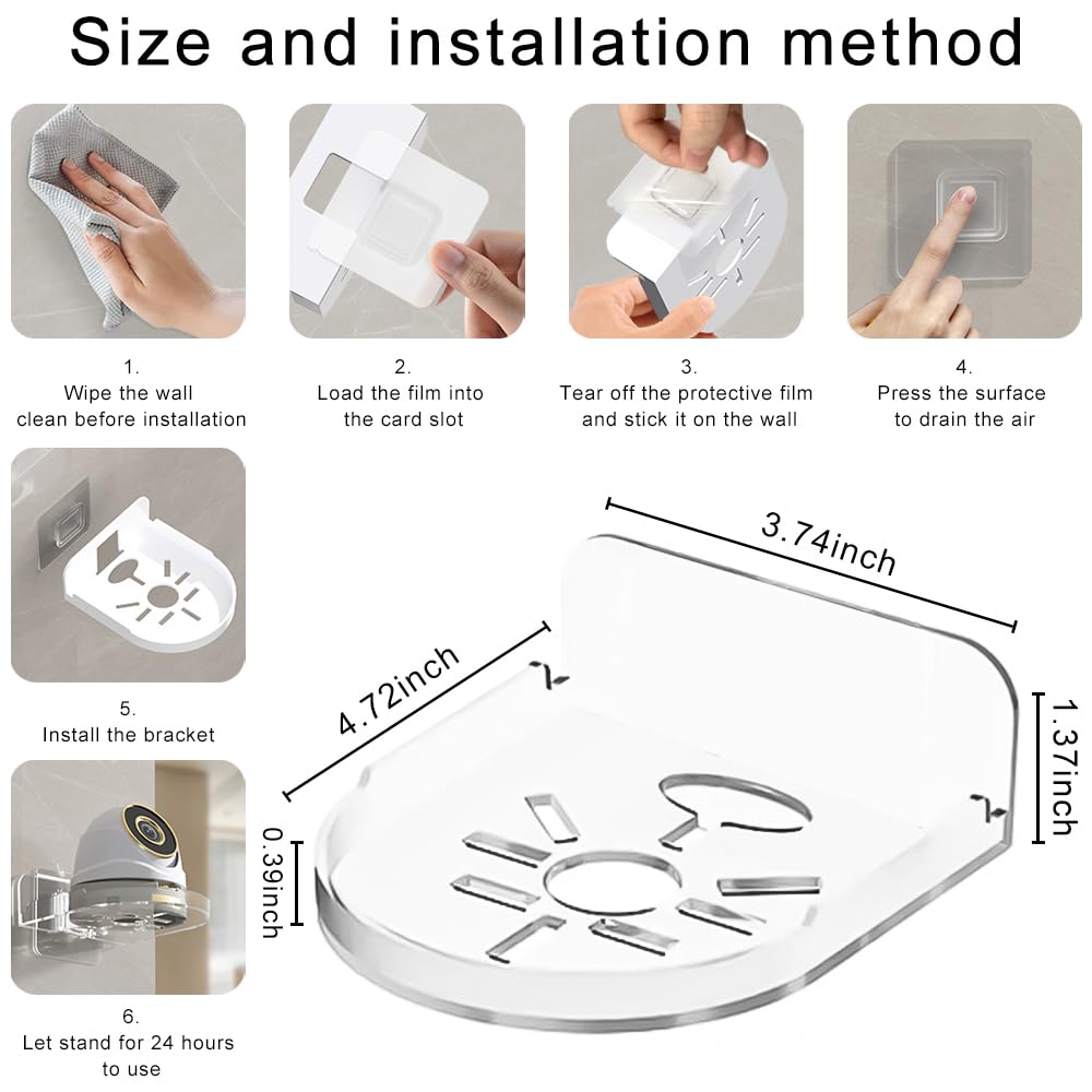 3 Pack Small Shelf, Security Camera Wall Mount Holder, Baby Monitor Mount,360Rotation Security Bracket,Camera Not Included