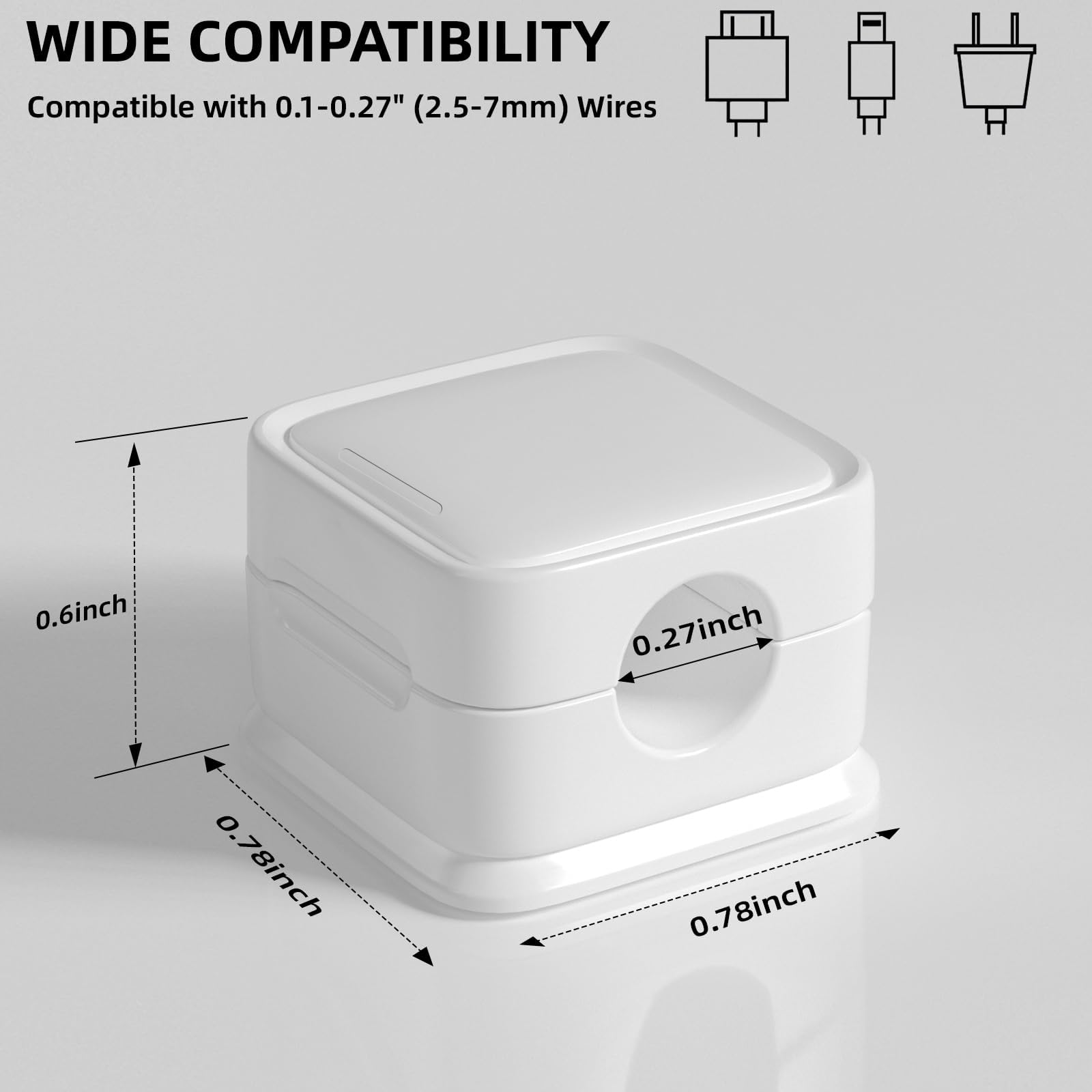 6 Pack Magnetic Cord Organizer, Easy Secure Adhesive Cable Management, Wire Holder Keeper Organizer Management, Hide Or Organize