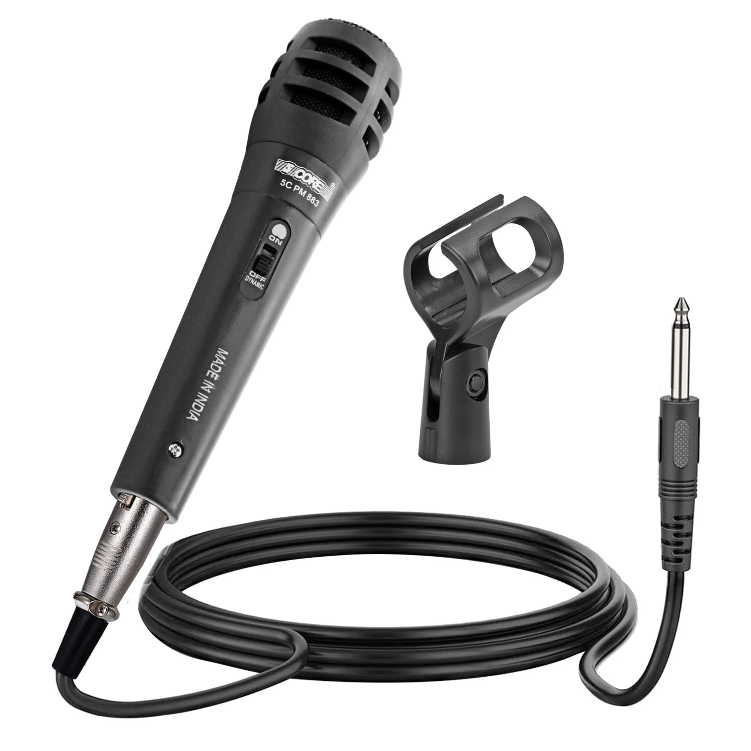 5 CORE Microphone Dynamic Vocal Handheld Mic Cardioid Unidirectional Microfono w On Off Switch + XLR Audio Cable for Singing PM-