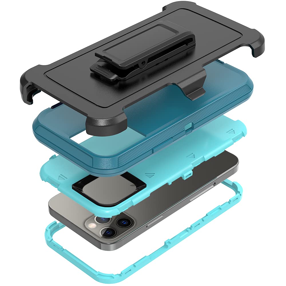 Compatible With Iphone 13 Pro Max 6.7 Inch Case ,With Screen Protectors,Heavy Duty Rugged Shockproof Full Body Protection Kickst