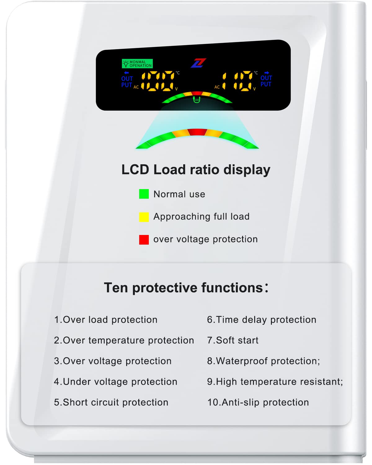 Power Converters 220V To 110V Step Down Transformer Voltage 3000W, No Noise, Ten Protection Functions, Suit For Air Fryer, Coffe
