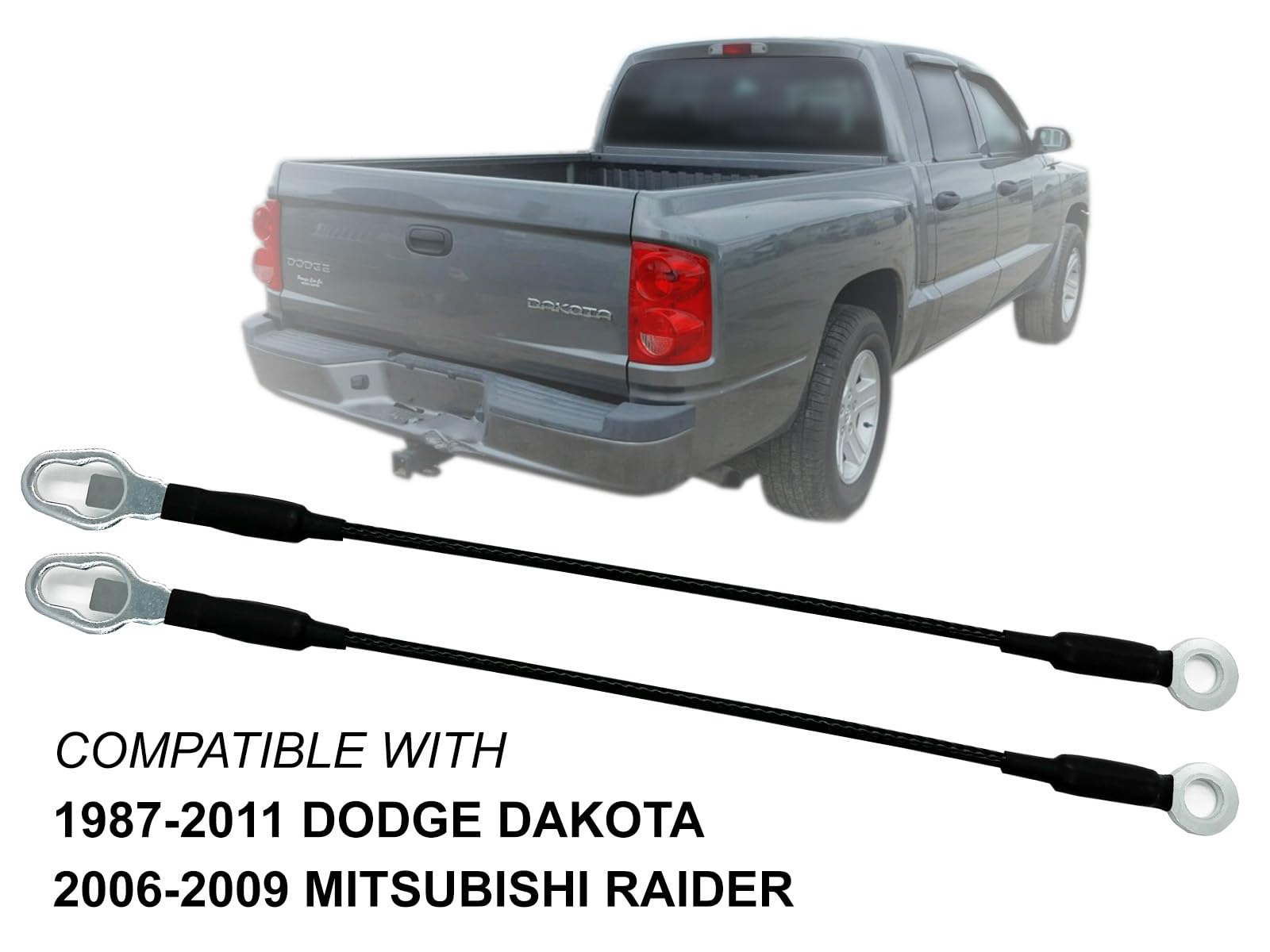 Apa Replacement Tailgate Cable 17'' For 1987 2011 Dakota 2006 2009 Raider Pair 55174826 55174827