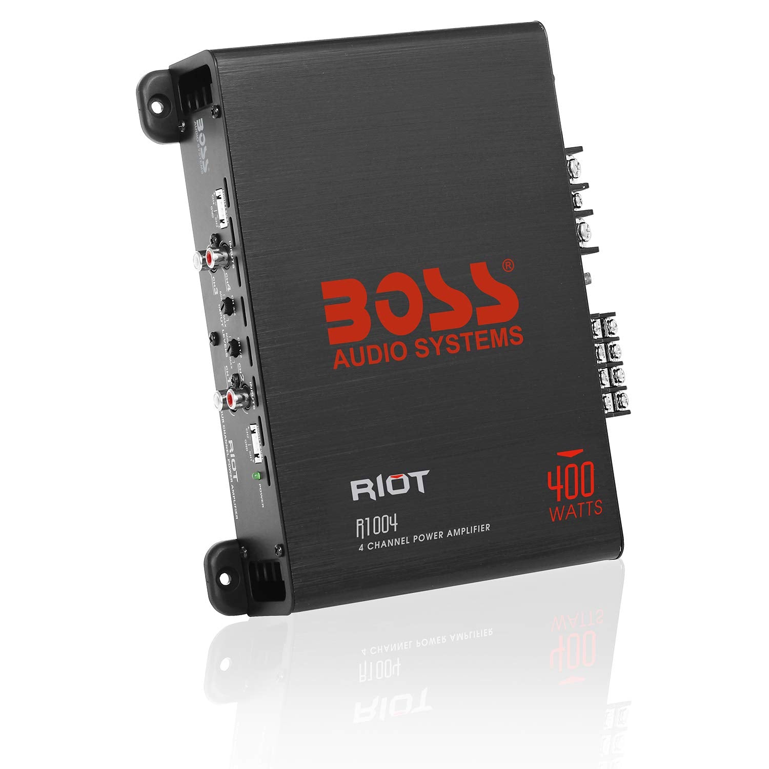 Boss Audio Systems R1004 Riot Series 4 Channel Amplifier Car Audio   Class A/B, 400 High Output, 2 8 Ohm Stable, High/Low Level