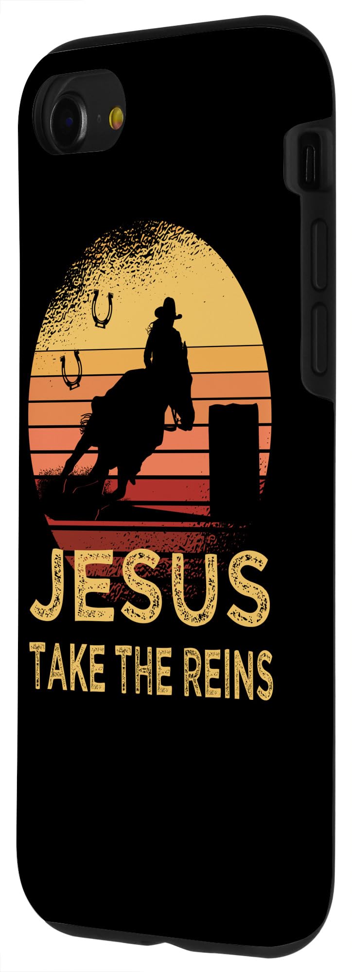 Iphone Se (2020) / 7 / 8 Vintage Retro Horse Barrel Racing Jesus Take The Reins Rodeo Case