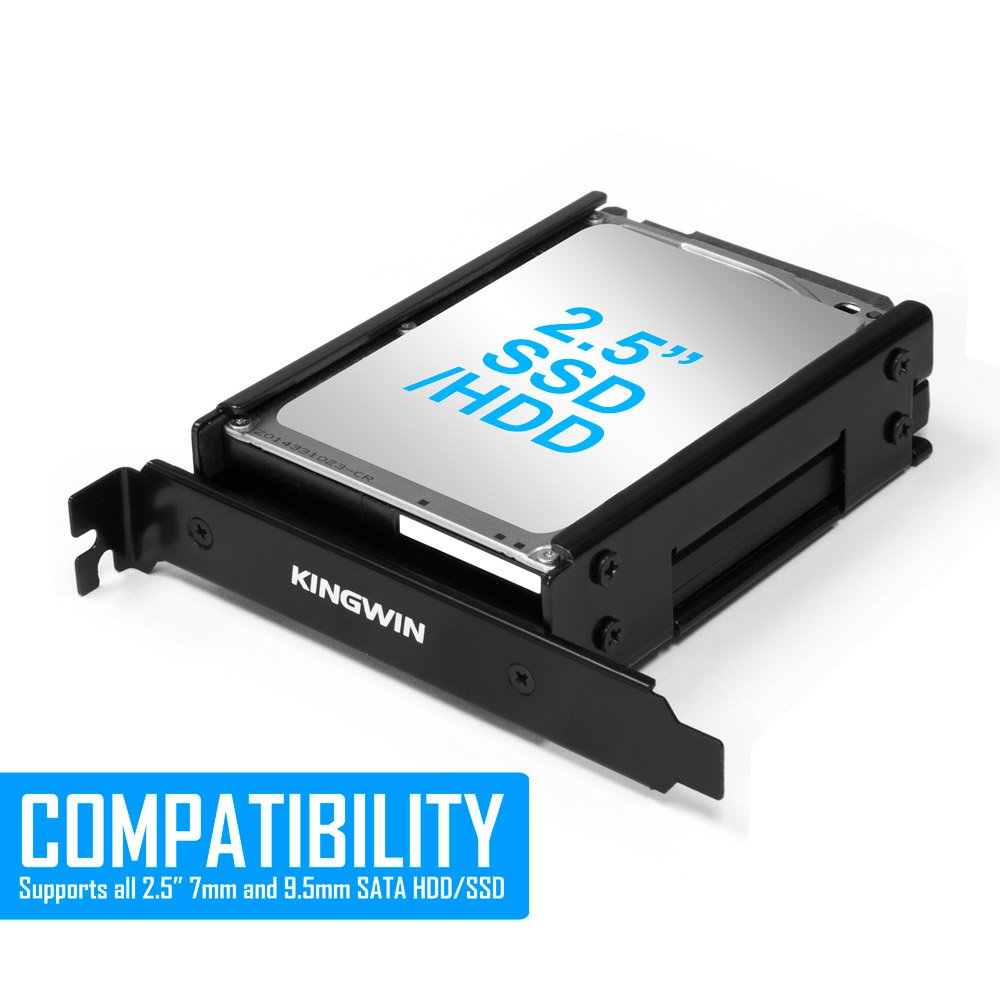 Kingwin Ssd Mounting Bracket For Pci, 2 X 2.5 Inch Ssd To Pci Internal Hard Drive Mounting Kit. Convert Any 2 X 2.5    Ssd Into