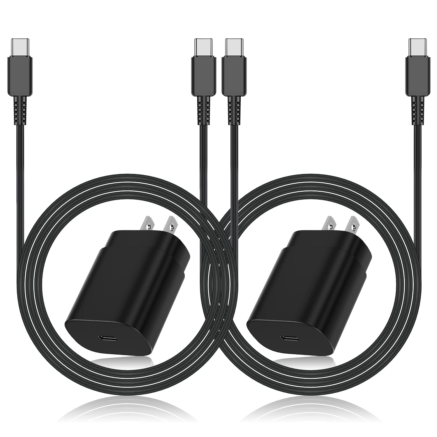 Super Fast Charger Type C, 2Pack 25W Usb C Wall Charging Block Adapter And 6Ft Android Phone Charger Cable For Samsung Galaxy S23 Ultra/S23/S23+/S22/S22 Ultra/S22+/S22 Plus/S21/Note 20 Ultra/Note10+