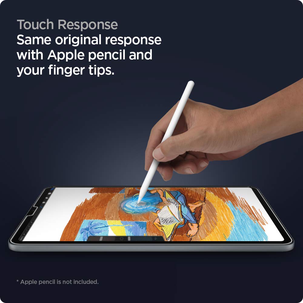 Spigen Tempered Glass Screen Protector [Glastr Ez Fit] Designed For Ipad Pro 12.9 Inch M2 (2022) / Ipad Pro 12.9 Inch (2021/2020/2018)