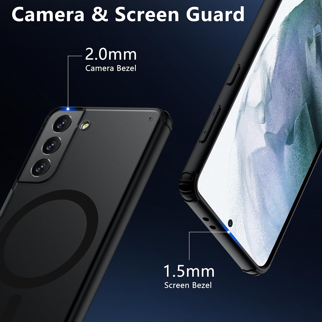 Tianniuke Magnetic Case For Samsung Galaxy S21 5G, Translucent Matte Anti Fingerprint,Compatible With Magsafe,Slim Fit Shockproo