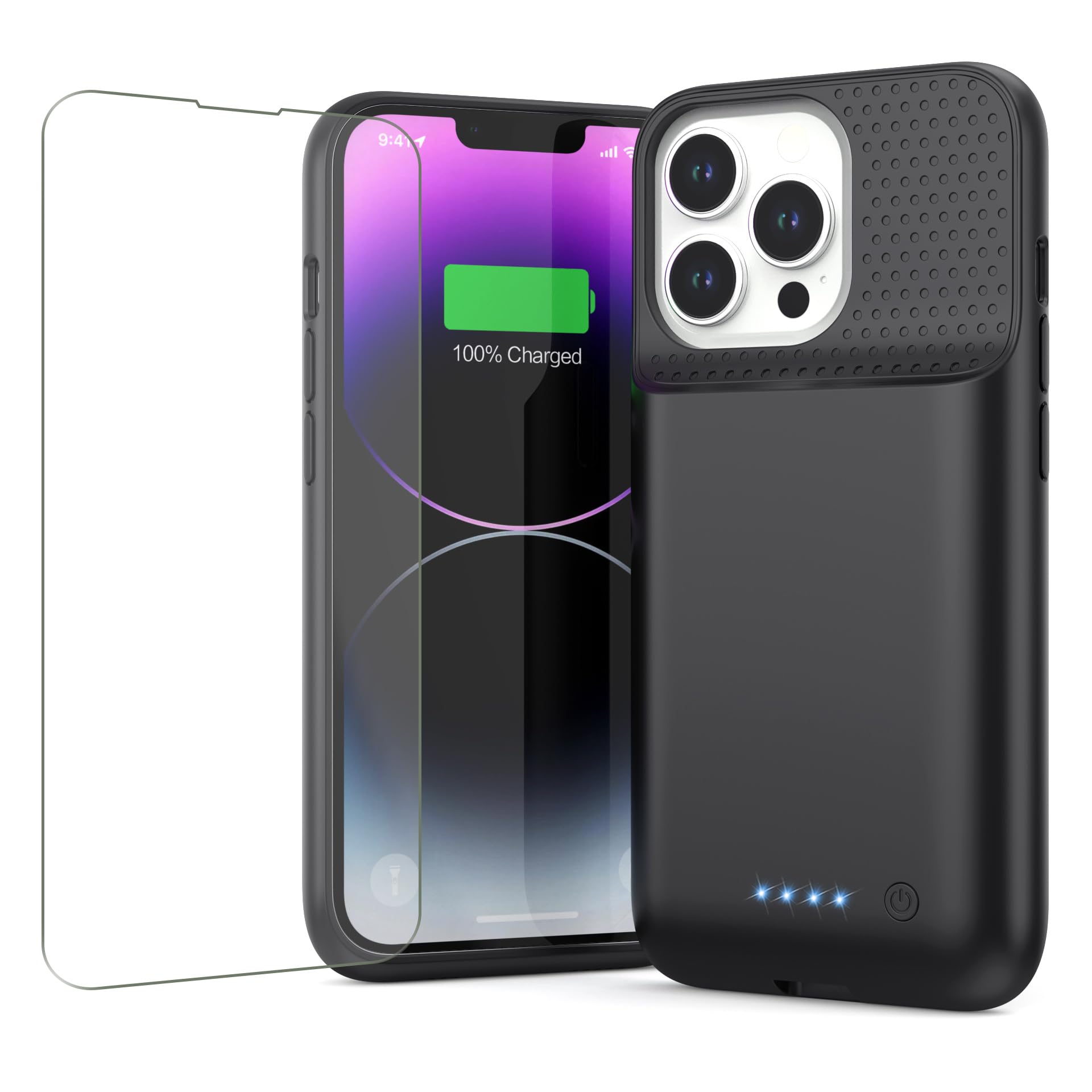 Feob Battery Case for iPhone 13/13 Pro/14,[2025 Upgraded] 7500 mAh UltraSlim Portable Extended Charger Cover for iPhone 13/13 P