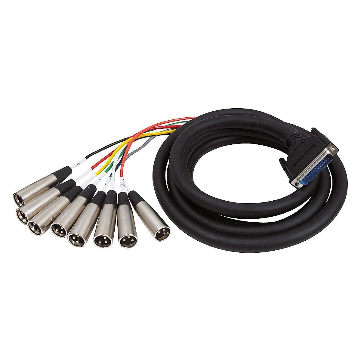 Dtm803 Male Db 25 To 8 Channel Male 3 Pin Xlr Snake Cable   9.9' (3.0 M)