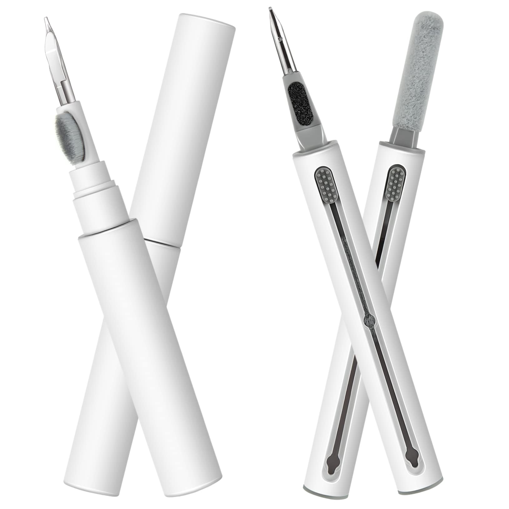 Gokbuy 2Pcs Airpod Cleaner Kit, Multi Function Cleaner Kit For Airpods Bluetooth Camera Earphone Computer (White)