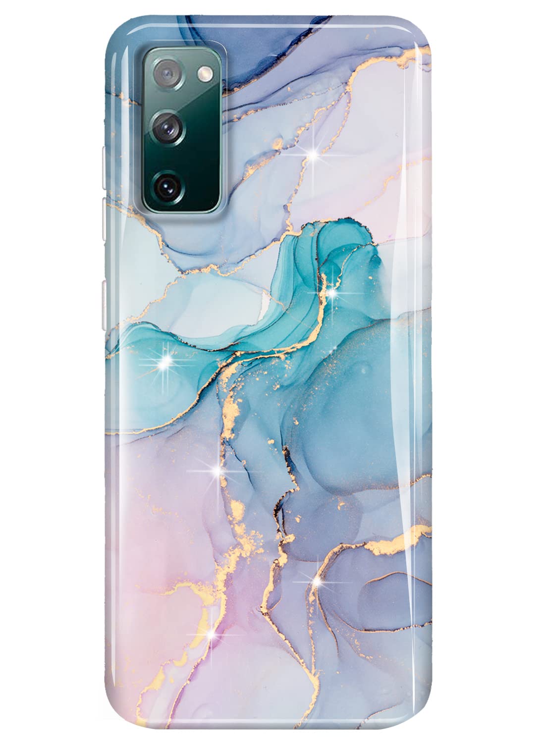 Luolnh Galaxy S20 Fe Case,Samsung Galaxy S20 Fe Marble Case,Brilliant Cute Design Shockproof Flexible Soft Silicone Rubber Tpu B