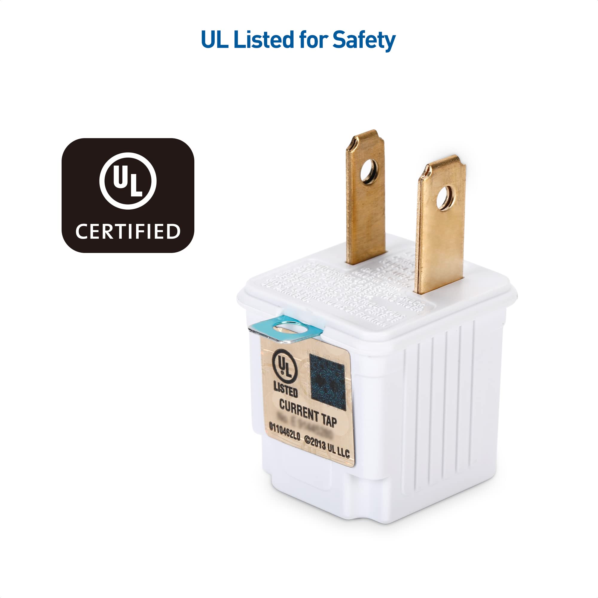 [Ul Listed] Cable Matters 3 Pack 2 Prong To 3 Prong Outlet Adapter In White (3 Prong To 2 Prong Plug Adapter)   Allows A 2 Prong