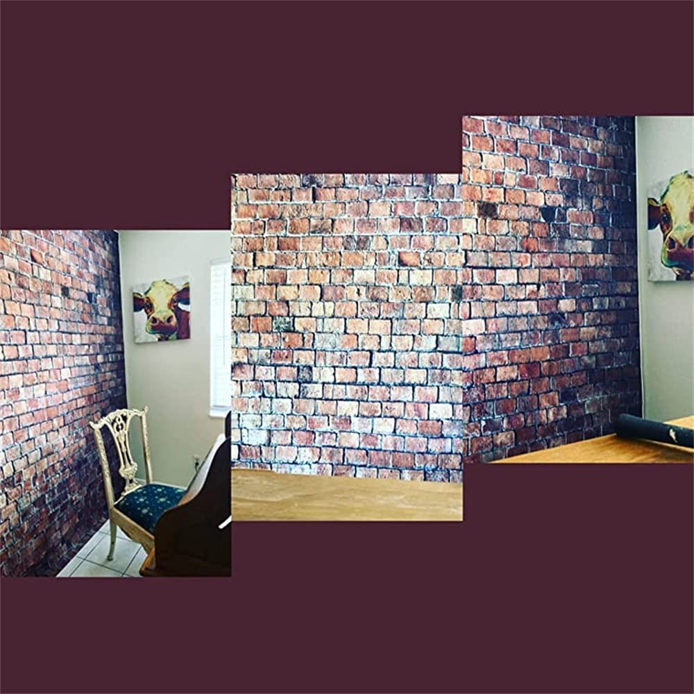 Lfeey 12X10Ft Vintage Red Brick Wall Photo Backdrop Newborn Baby Girls Adults Portrait Photography Background Wallpaper Photo St