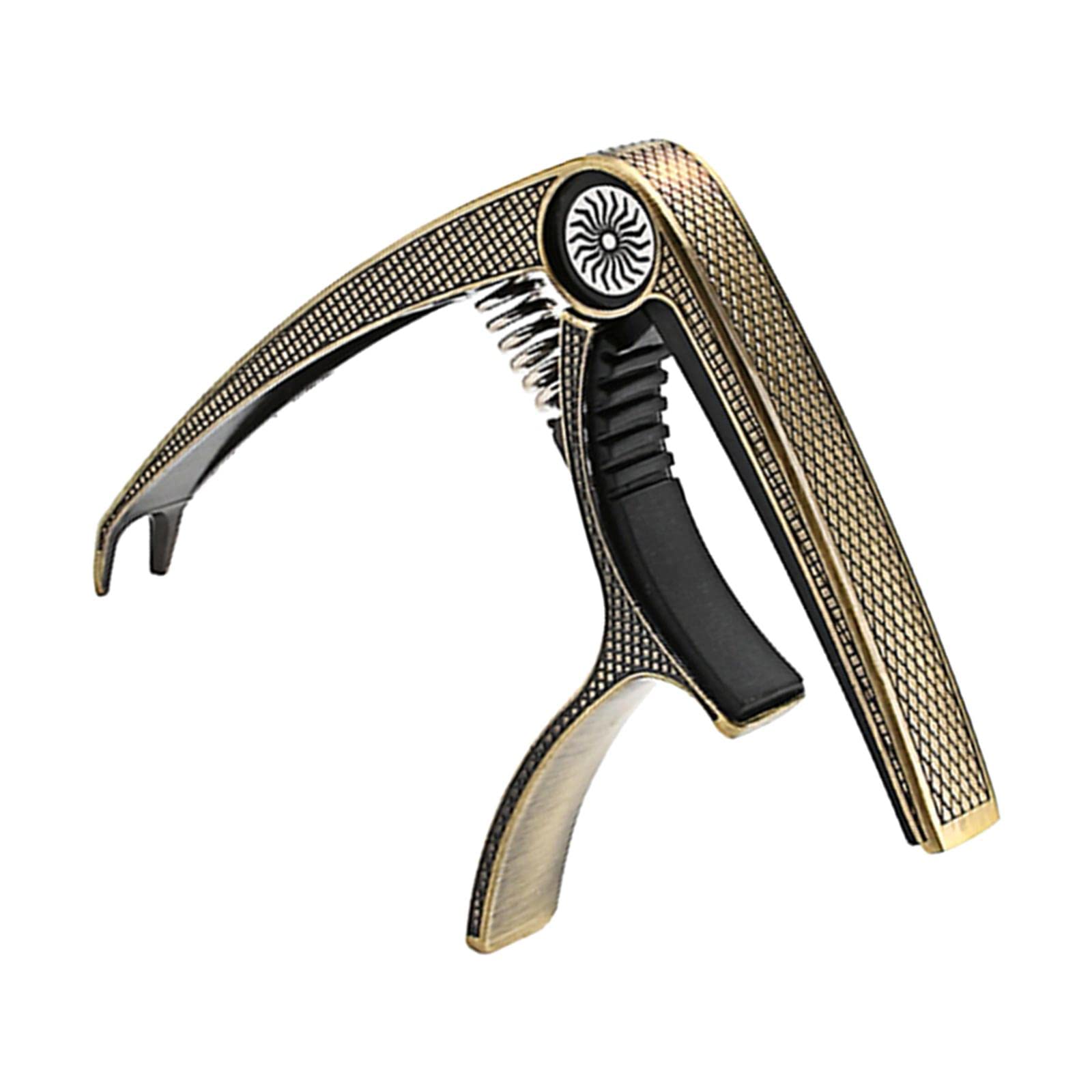 Merishopp Guitar Capo Acoustic Clip Quick Change Clamp Key For Electric Guitar Ukulele Bronze