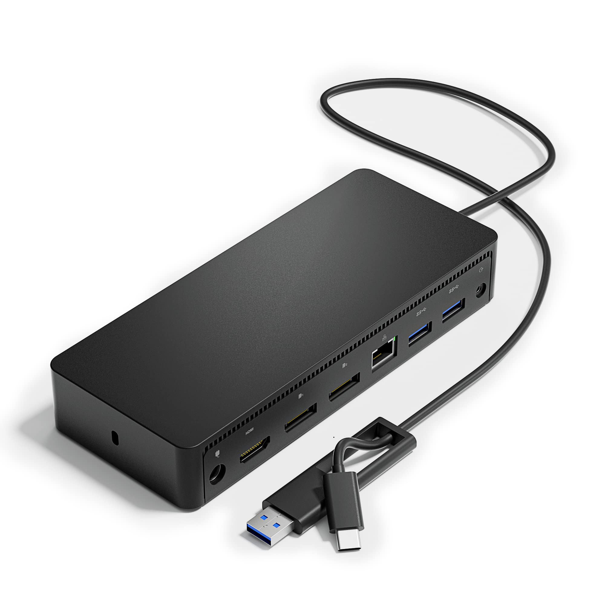 D6000 Universal Docking Station, USB 3.0 and USB C Single 5K or Triple 4K Display Docking Station with Two DisplayPort and HDMI 