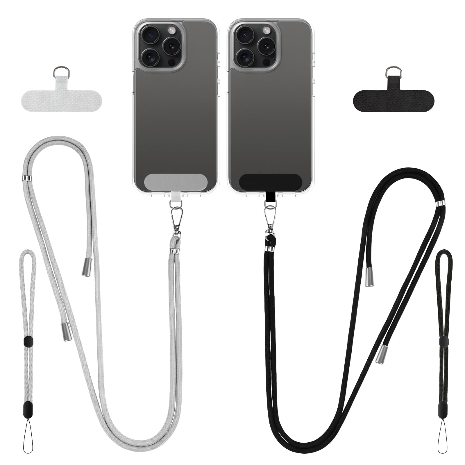 Ybeaty 4 Pcs Phone Lanyard Adjustable Removable Universal Compatible Cell Phone Lanyards Multifunctional Crossbody Patch Lanyard