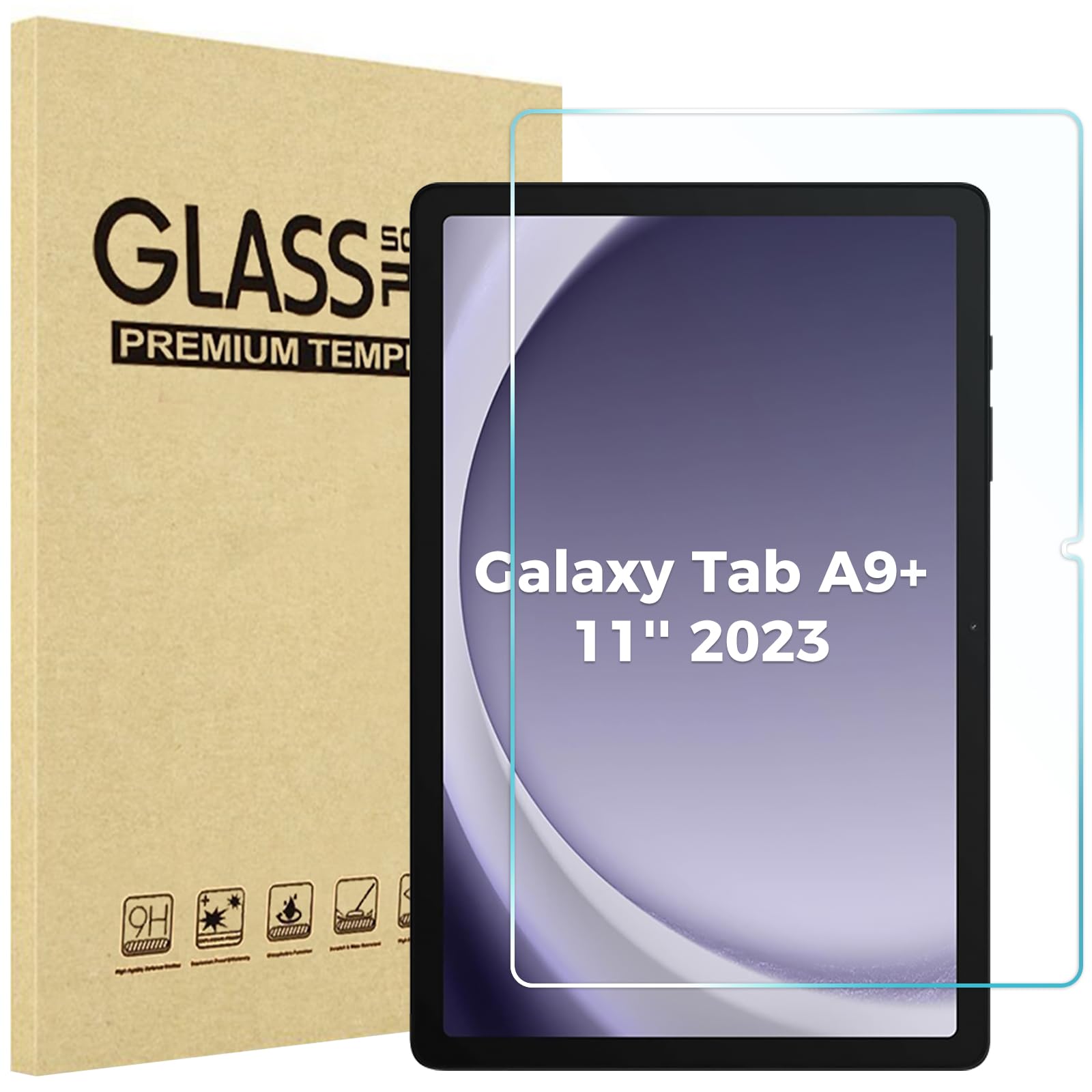 Procase 1 Pack Screen Protector For Galaxy Tab A9 Plus 11 Inch 2023, Hd Tempered Glass 9H Film Guard For 11' Tab A9+ 5G Tablet (Sm X210/X216/X218)