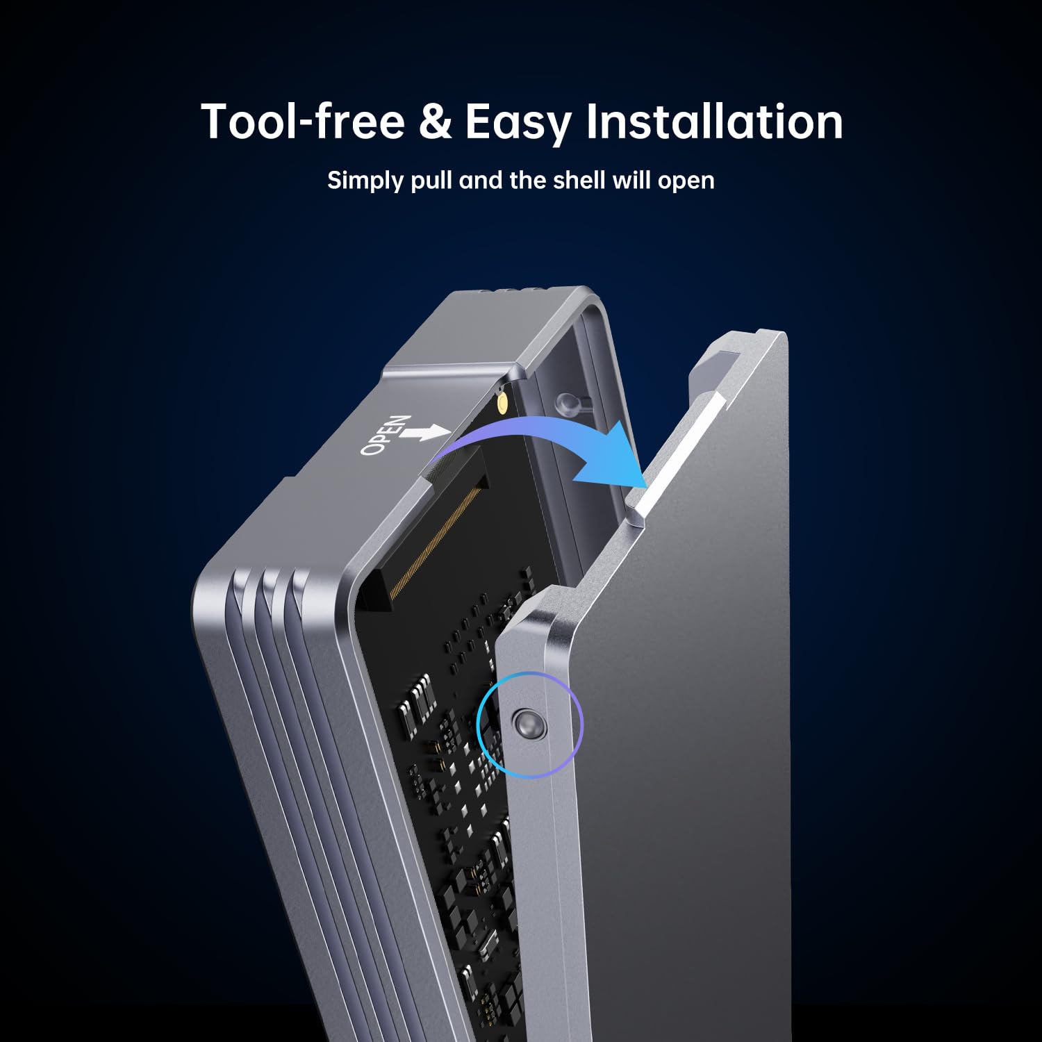 40Gbps Nvme Ssd Enclosure For Thunderbolt 4/3, Usb4 M.2 Nvme Enclosure For Pcie 2280 M-Key (B+M Key), Usb C Enclosure Compatible