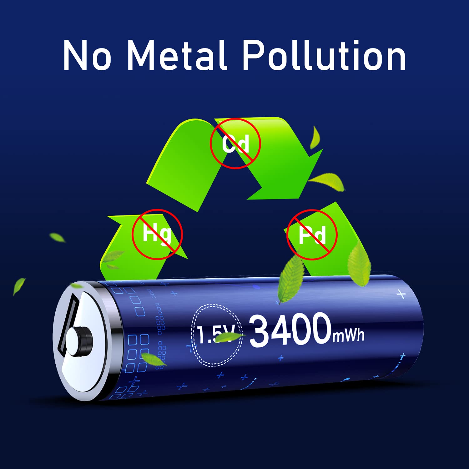 Deleepow Rechargeable Aa Batteries Usb 3400Mwh Aa Lithium Rechargeable Batteries 1500 Cycle With Usb C Cable 4 Pack