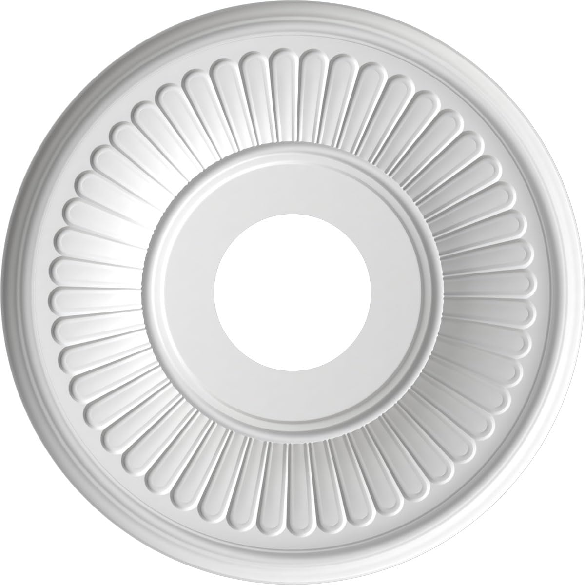 Ekena Millwork Cmp13Becgh Berkshire Thermoformed Pvc Ceiling Medallion (Fits Canopies Up To 5 3/4), 13Od X 3 1/2Id X 3/4P, Metal