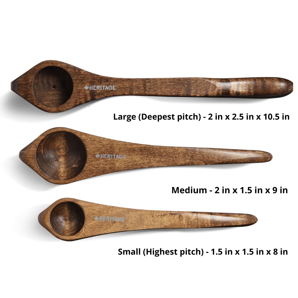 Heritage Musical Spoons Percussion Instrument, Handmade Canadian Maplewood, Natural Wood Folk Sound, Great Gift For Adults And C