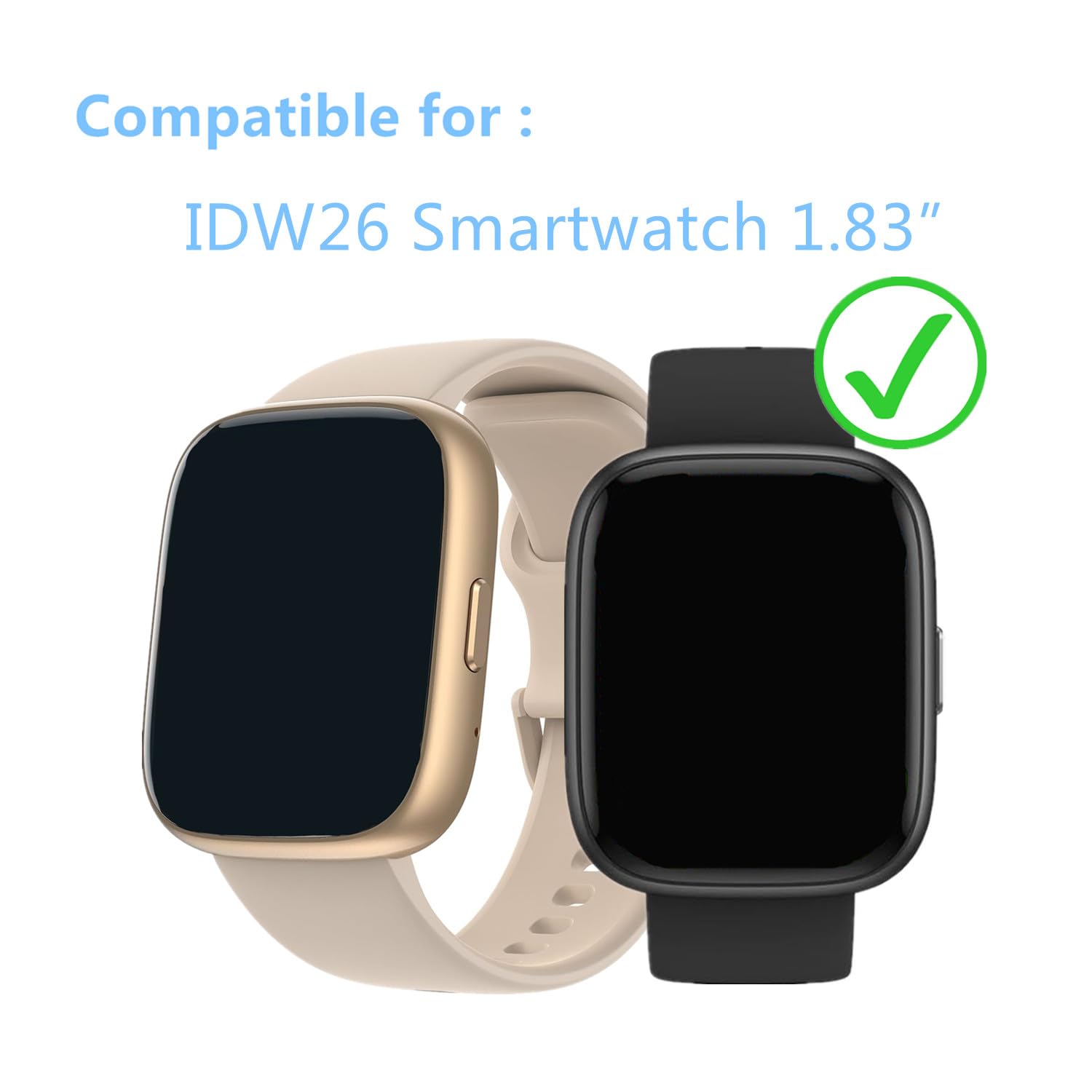 Aemus Screen Protector For Idw25 / Idw26 Smart Watch 1.83'' (6 Pack) Clear Tpu Soft Film, Compatible For Keeponfit, Toobur Idw28