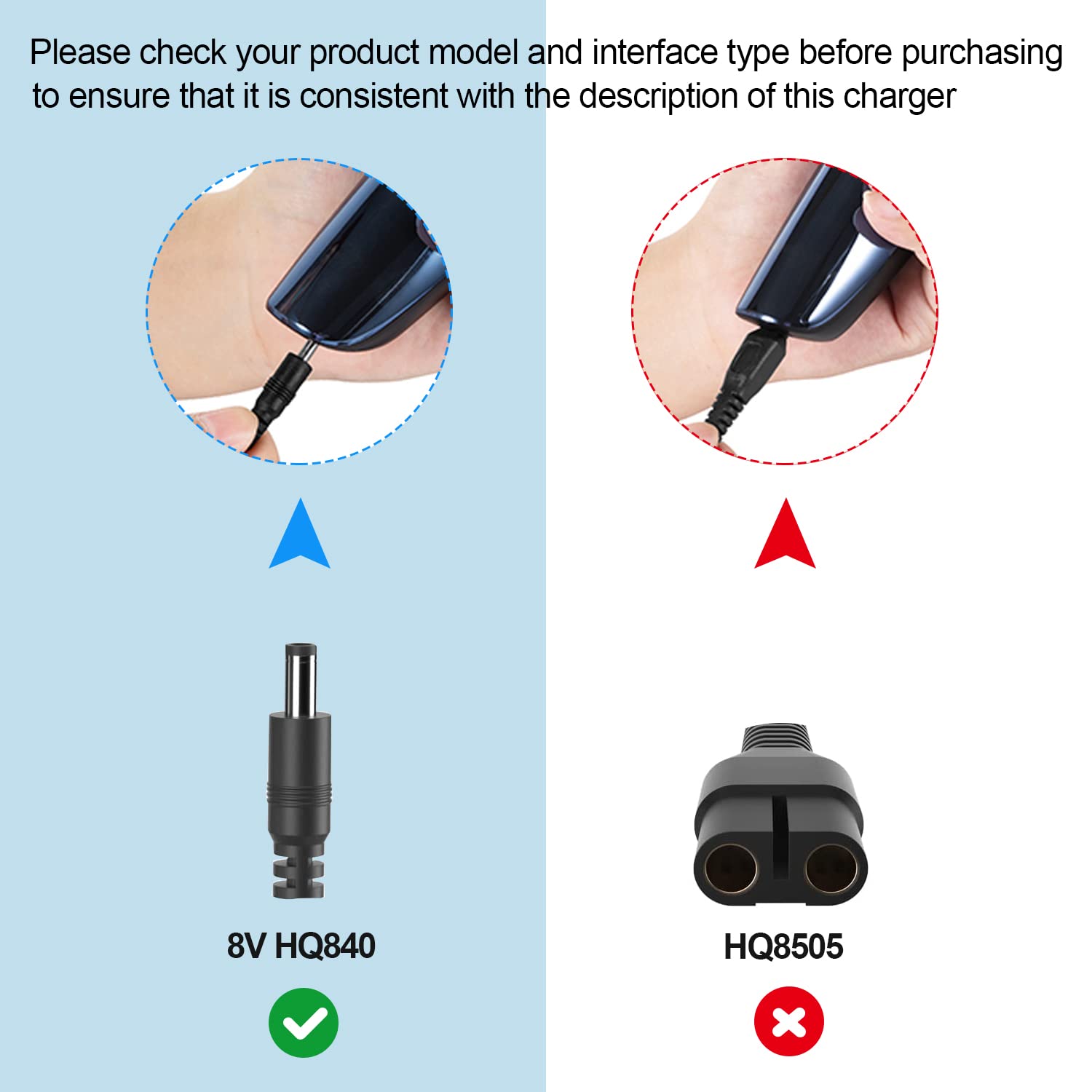 8V 100Ma Quick Charger For Philips Norelco Hq840 Multigroom Series Mg3750 Mg3750/50 Mg3750/10 Mg3750/60 Mg3760 Mg3760/50 Trimmer